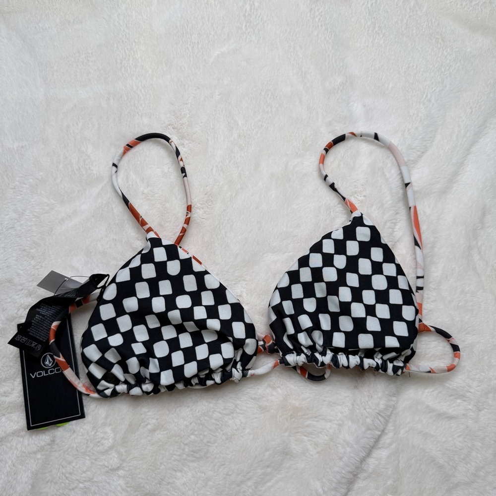 Volcom x Roxy Mixed Print Bikini Set Top M Bottom XS Reversible - Picture 2 of 10